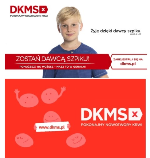 plakat informujący o możliwości zostania dawcom szpiku