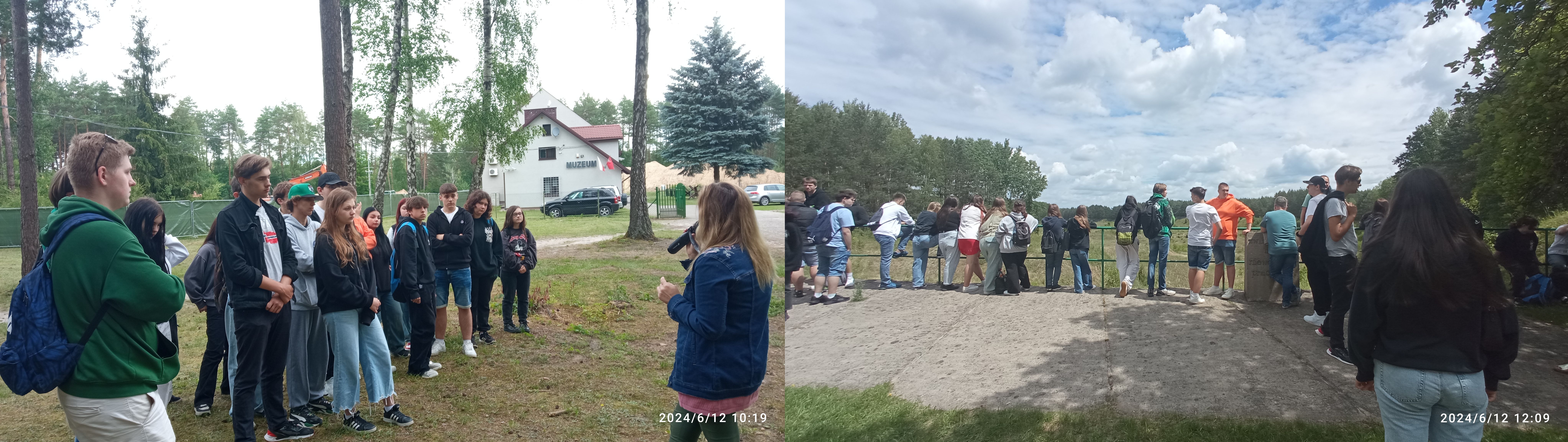 uczniowie podczas wycieczki
