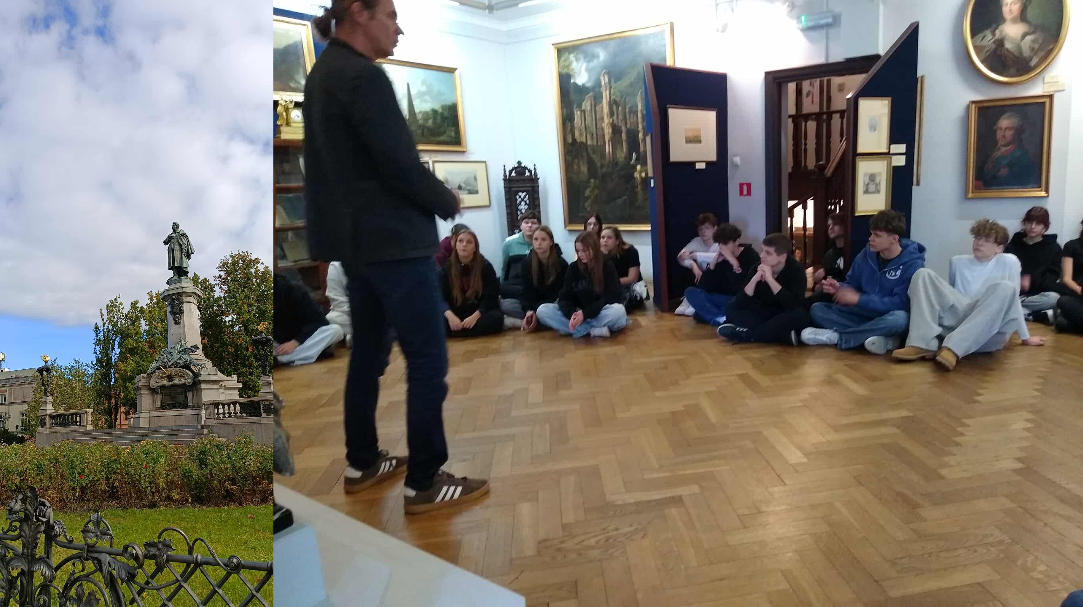 uczniowie podczas wycieczki