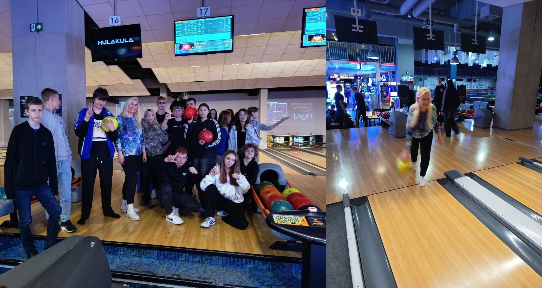 uczniowie podczas pobytu w hula kula