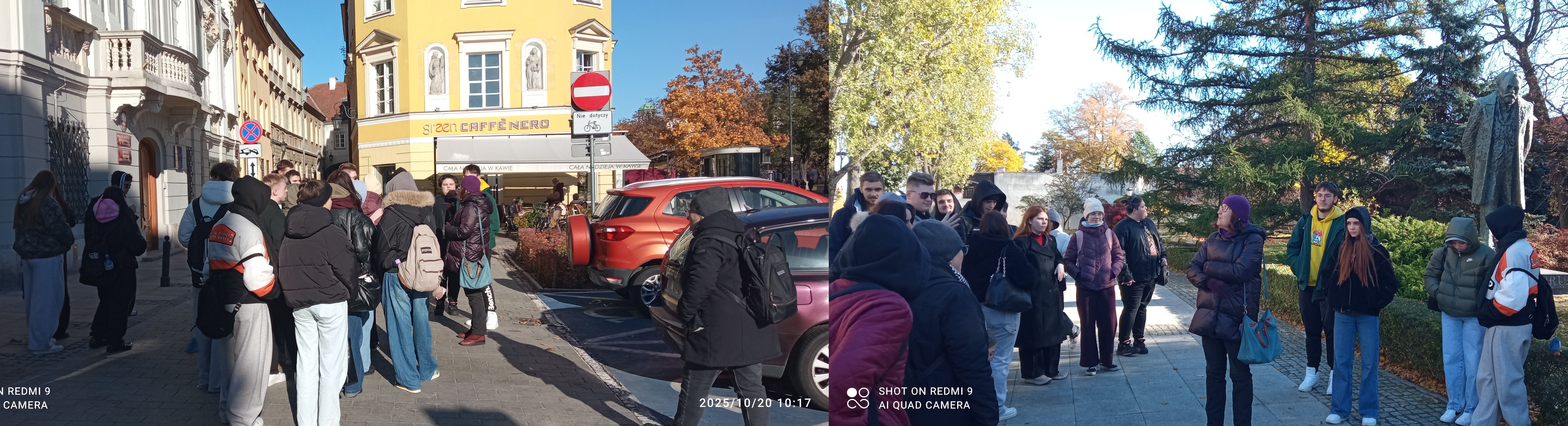 uczniowie podczas wycieczki