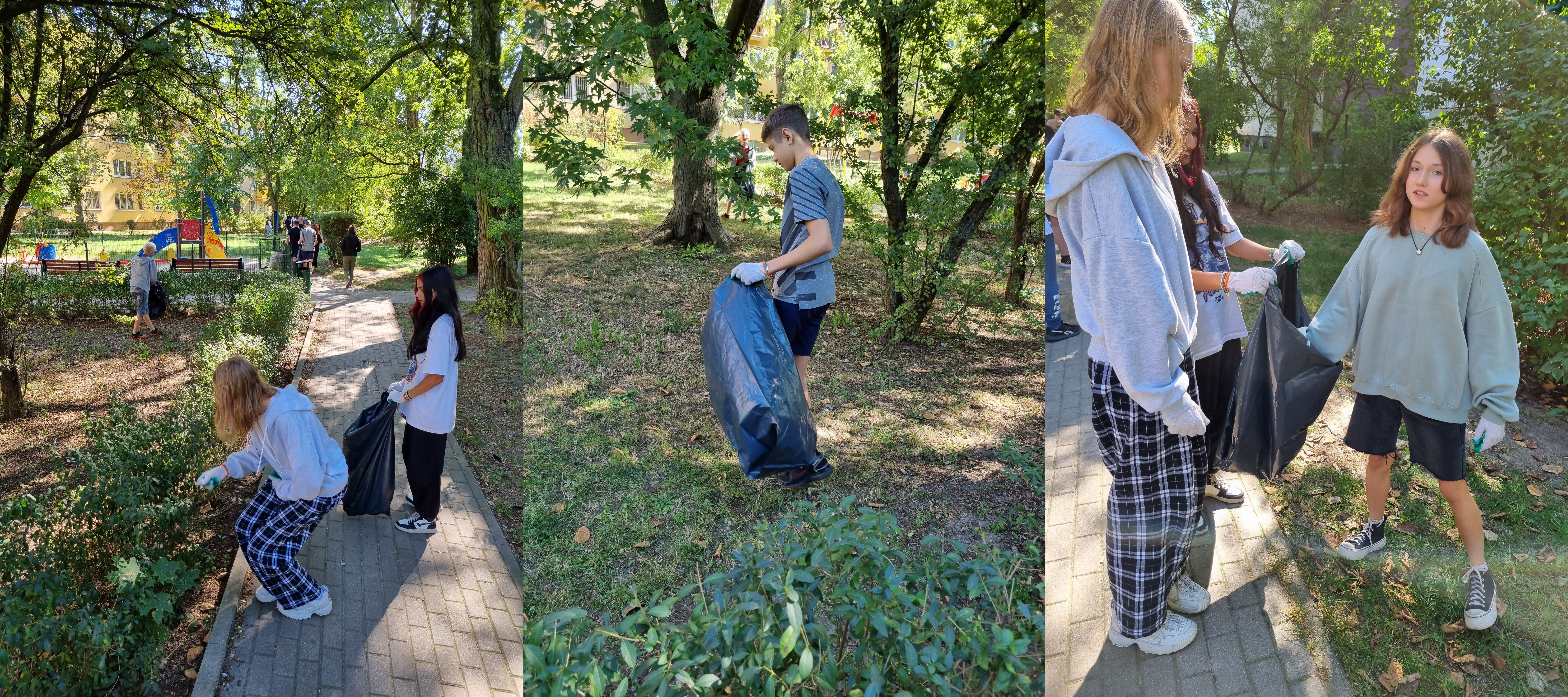 uczniowie podczas akcji sprzątanie świata