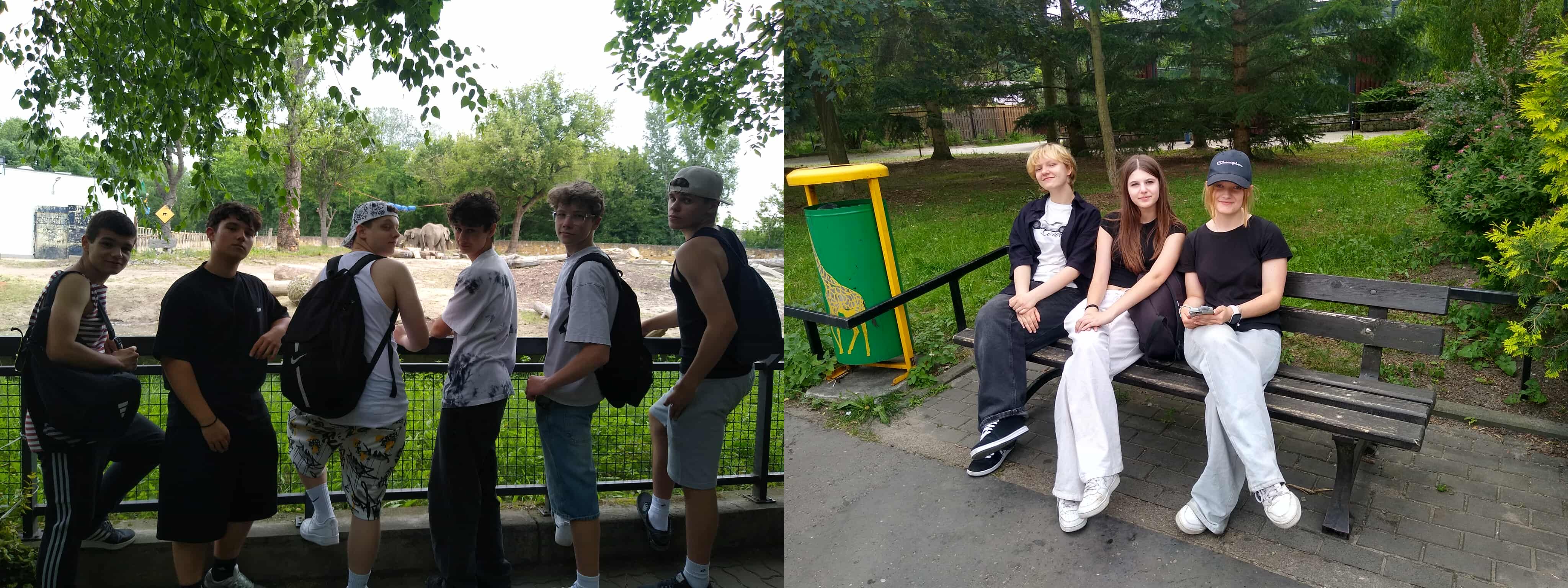 uczniowie podczas wycieczki