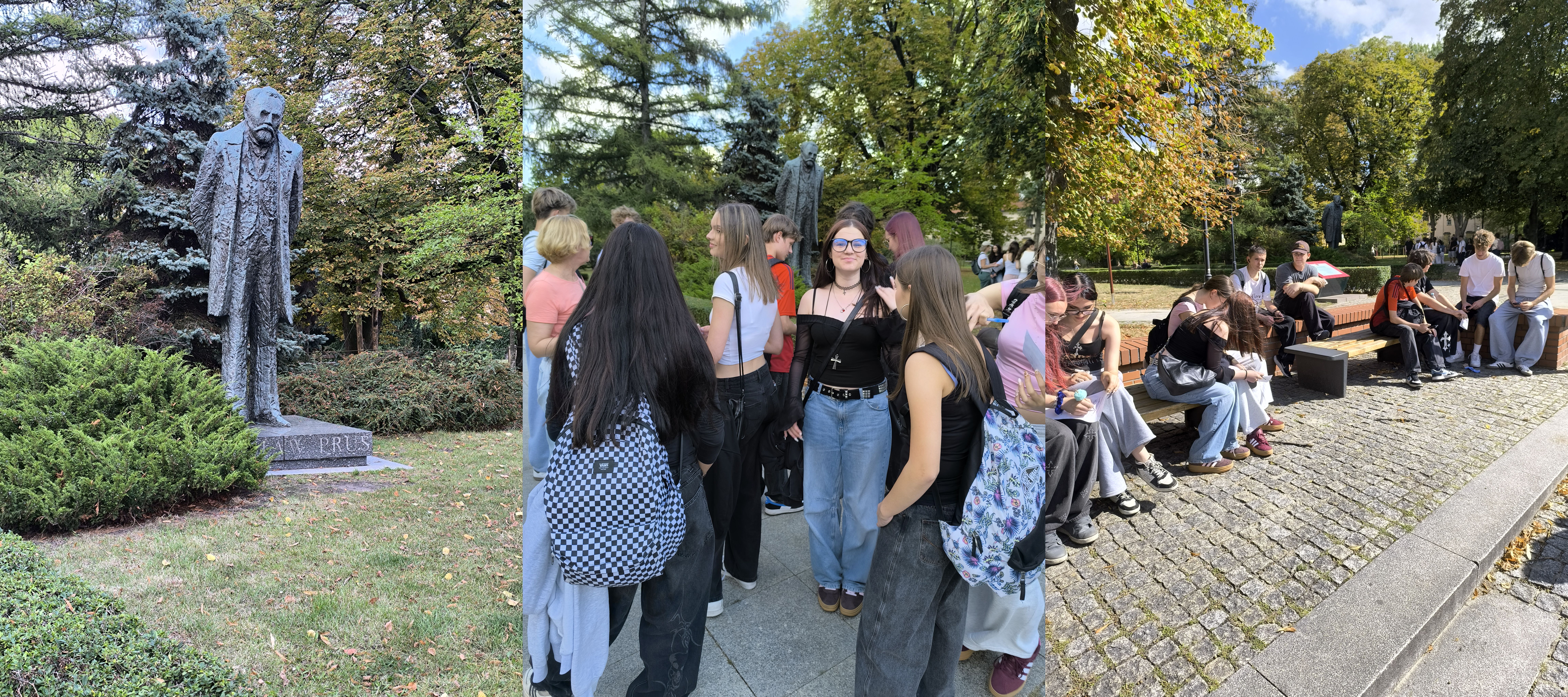 uczniowie podczas wycieczki