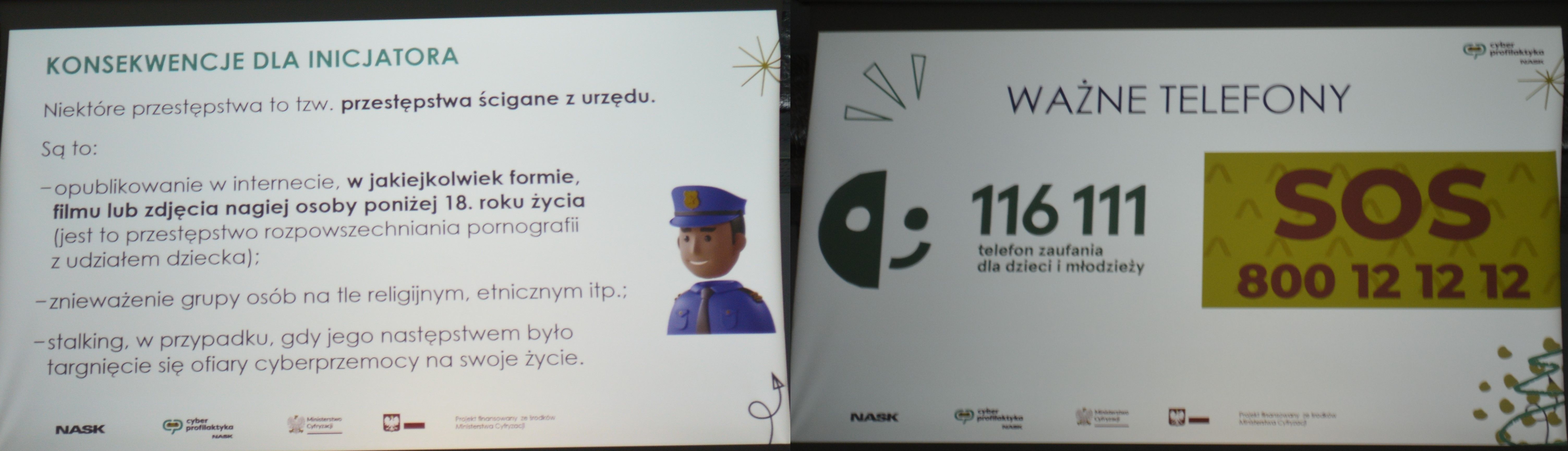 uczniowie podczas spotkania z przedstawicielami NASK