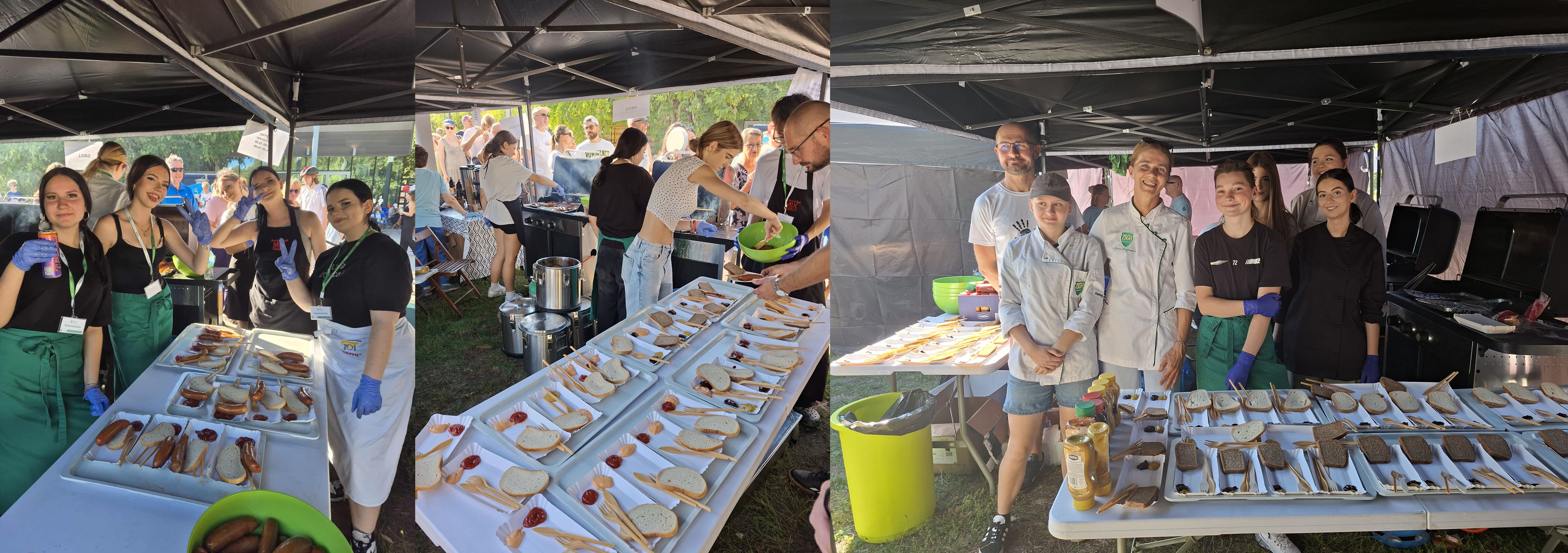 nauczyciele i ucnziowie podczas festynu