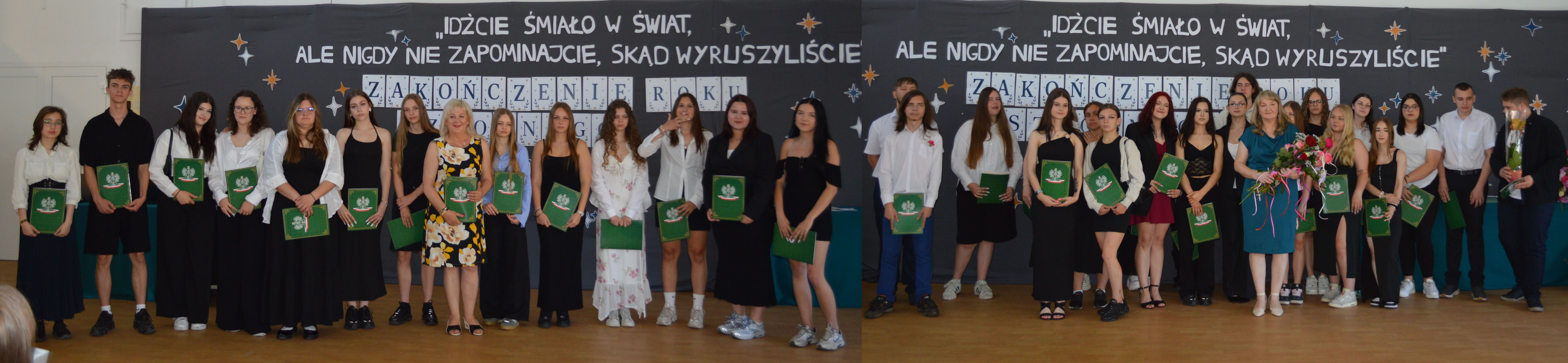 uczniowie kończący szkołę z klas cukierniczych