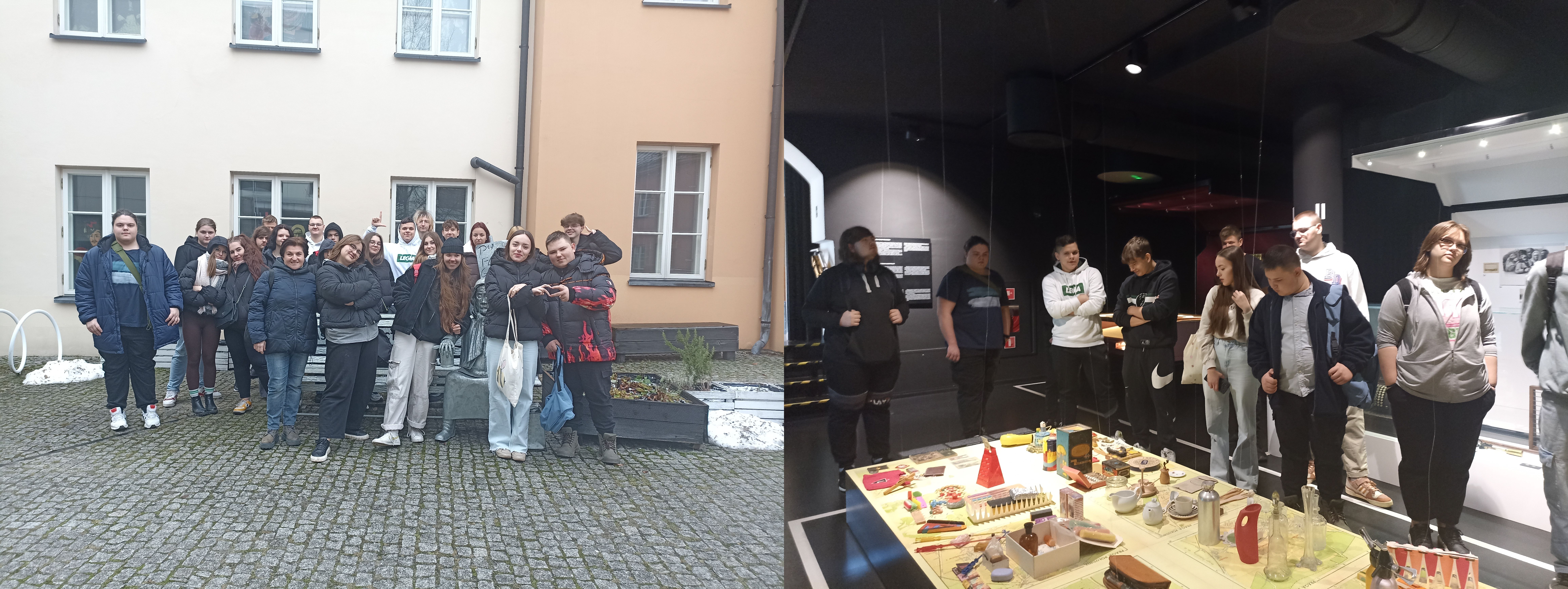 uczniowie podczas wycieczki