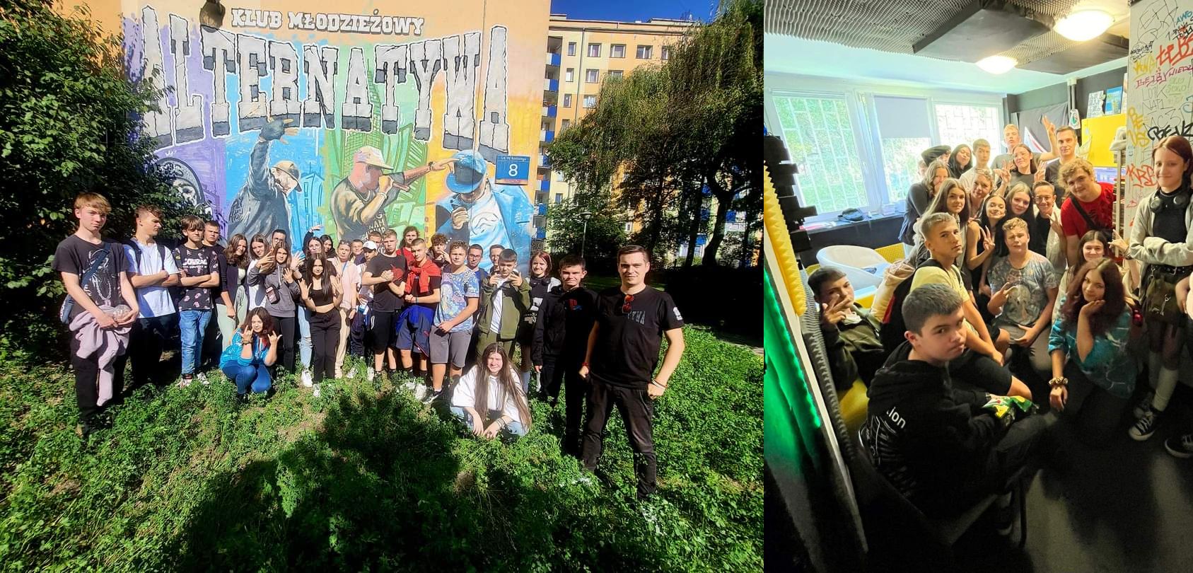 uczniowie klasy 1a podczas wycieczki