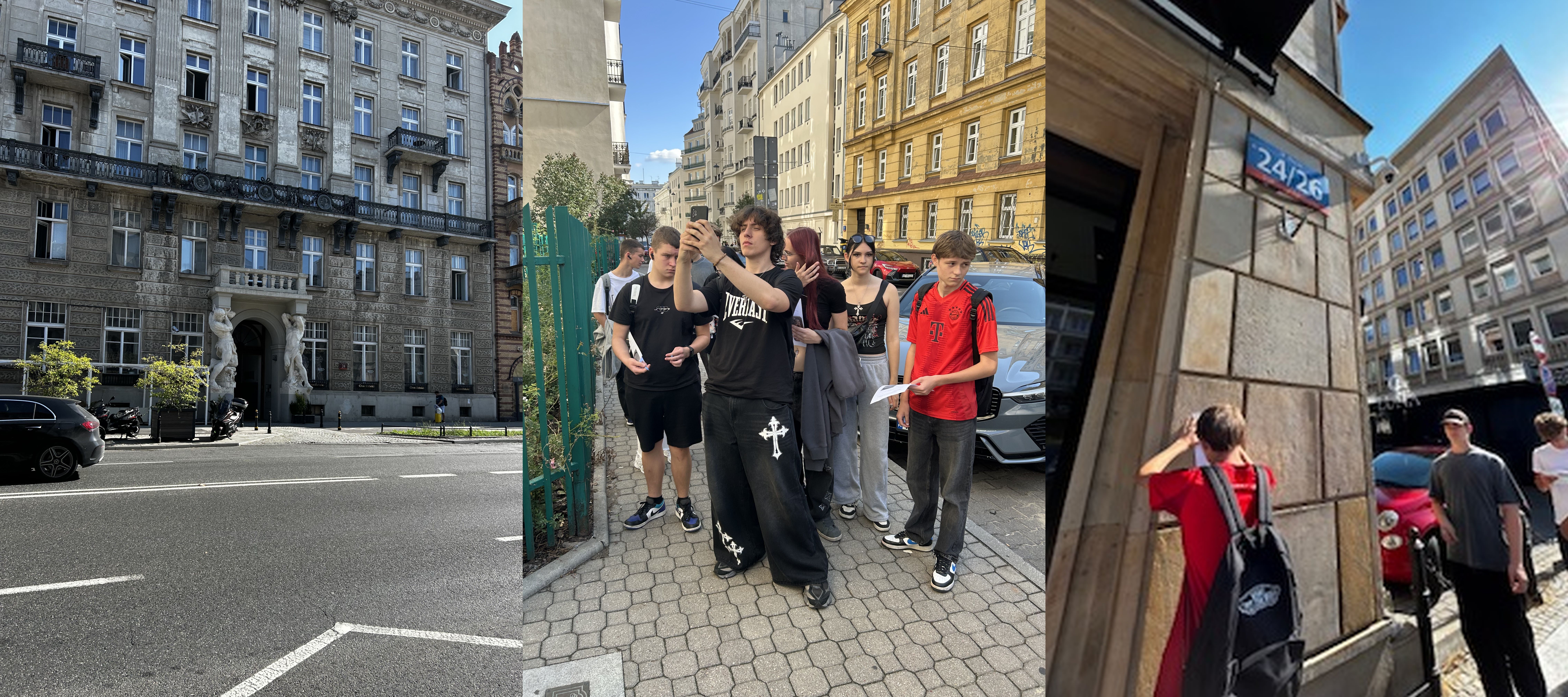 uczniowie podczas wycieczki