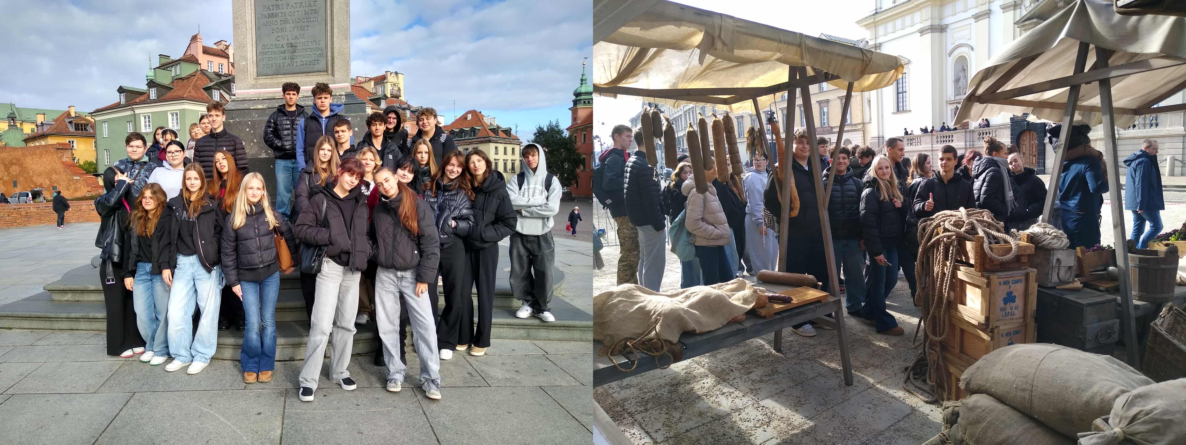 uczniowie podczas wycieczki