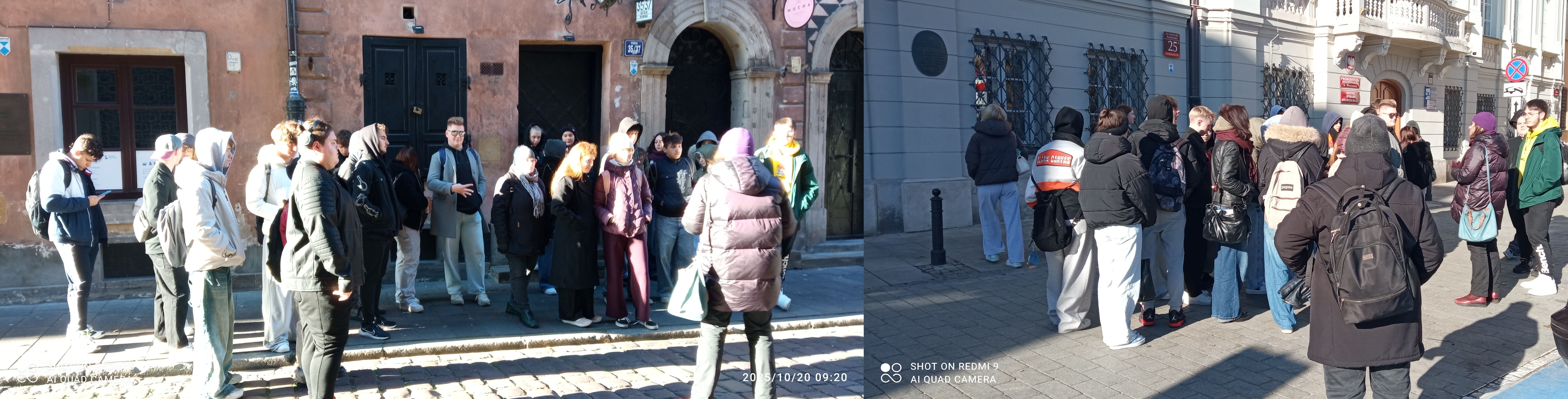 uczniowie podczas wycieczki