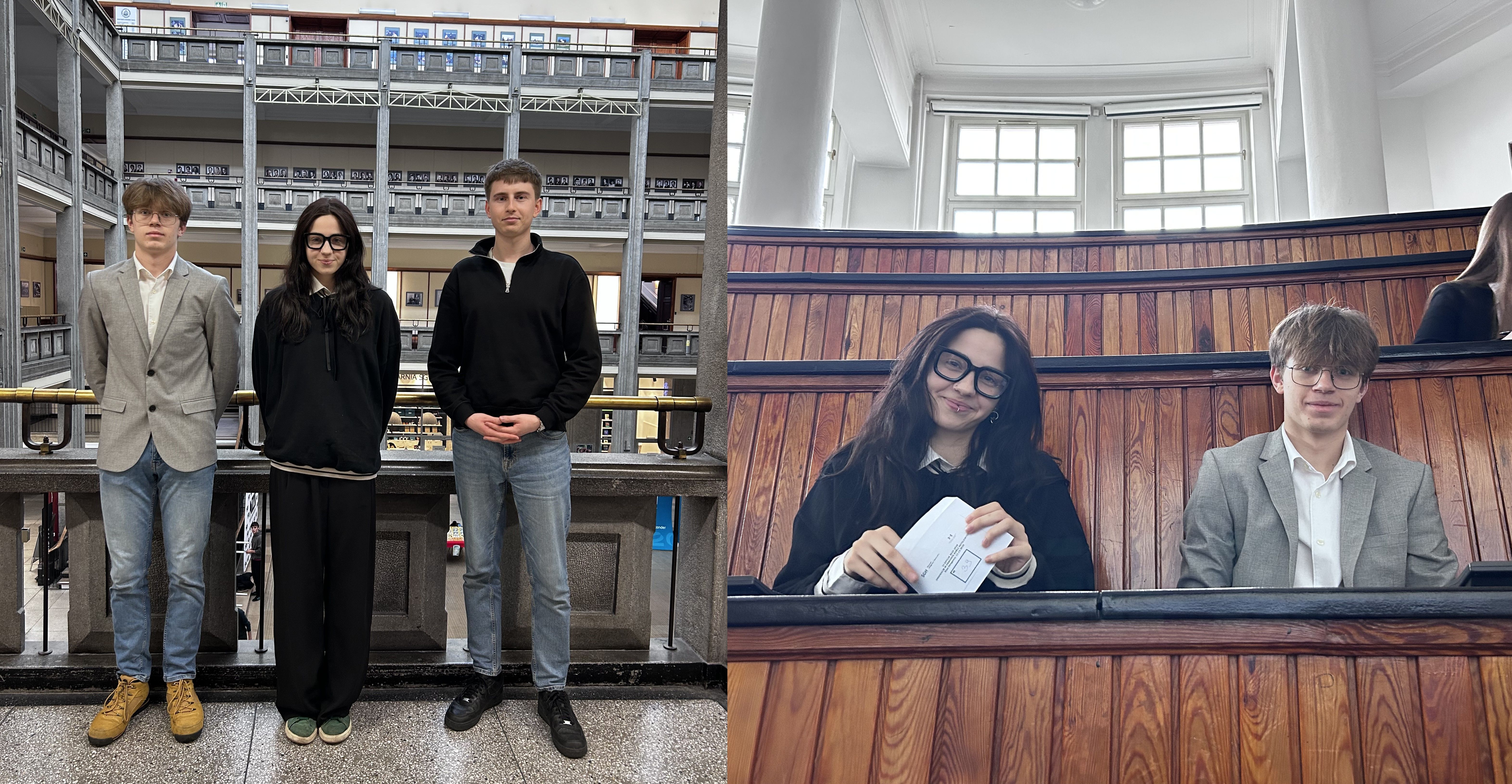 opiekun z uczniami biorący udział w konkursie