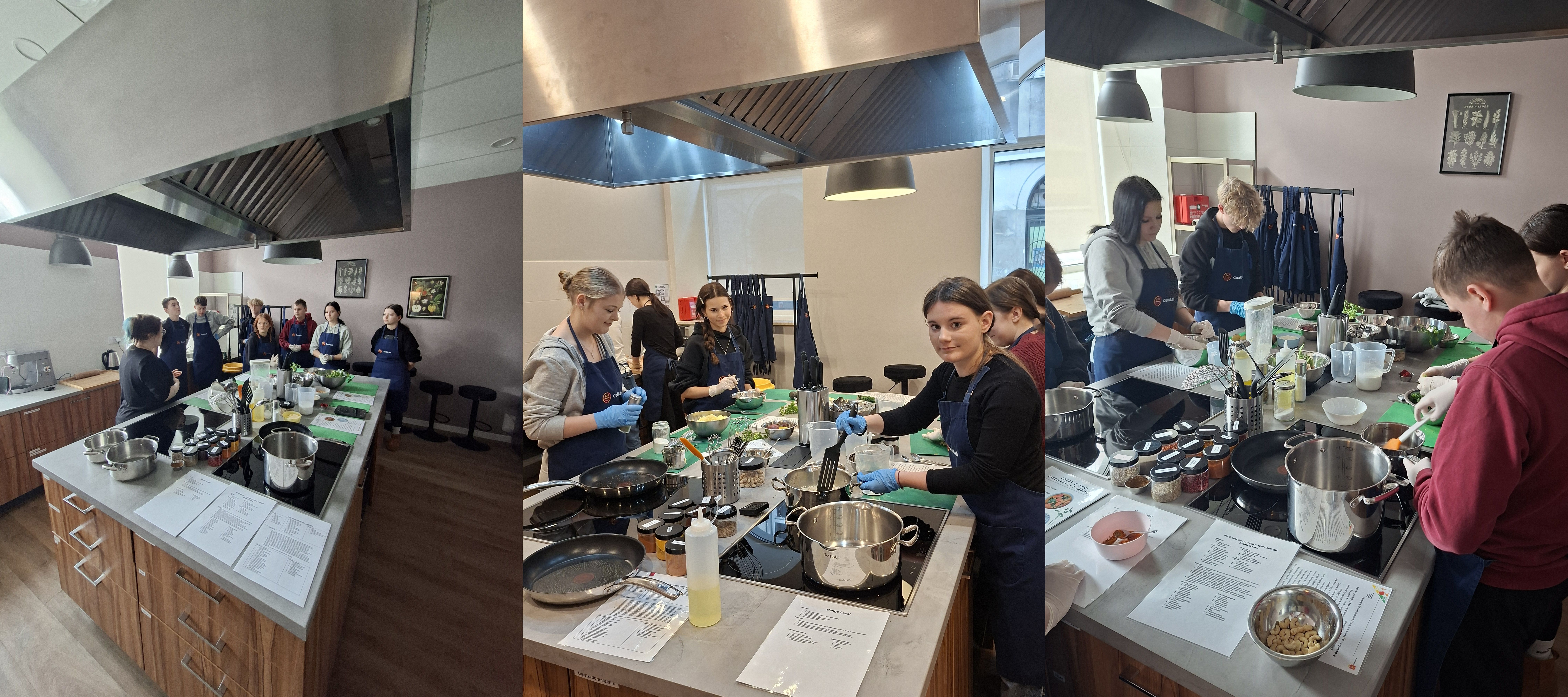 uczniowie podczas warsztat&oacute;w