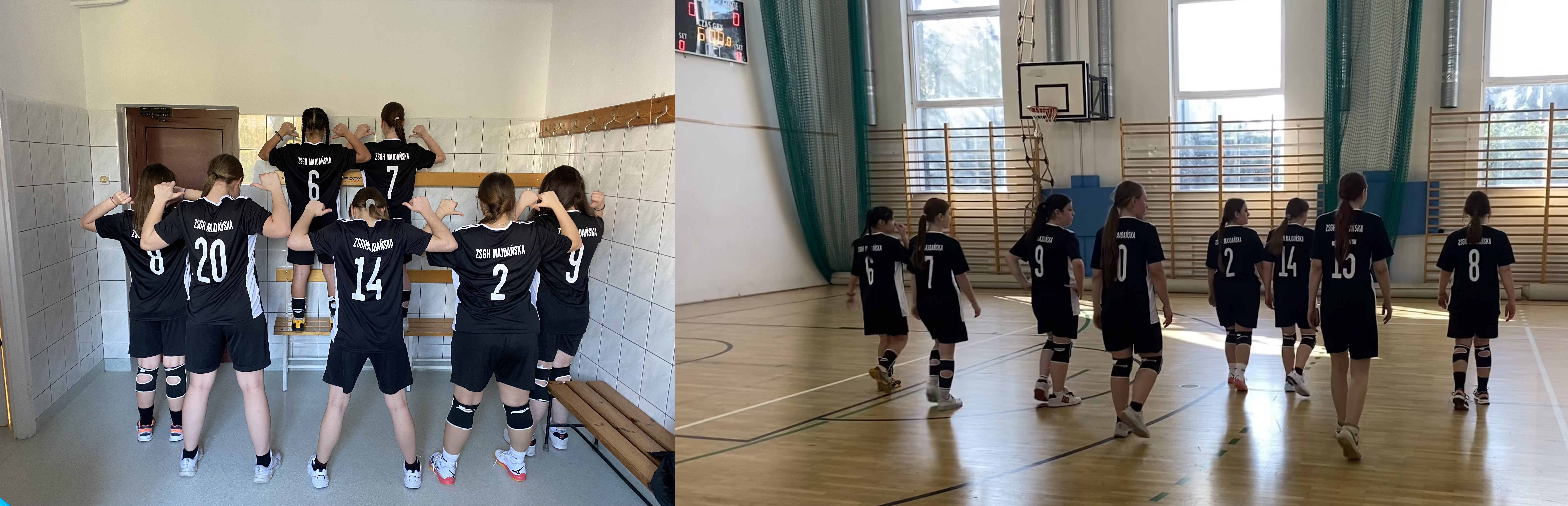 uczniowie biorący udział w meczu