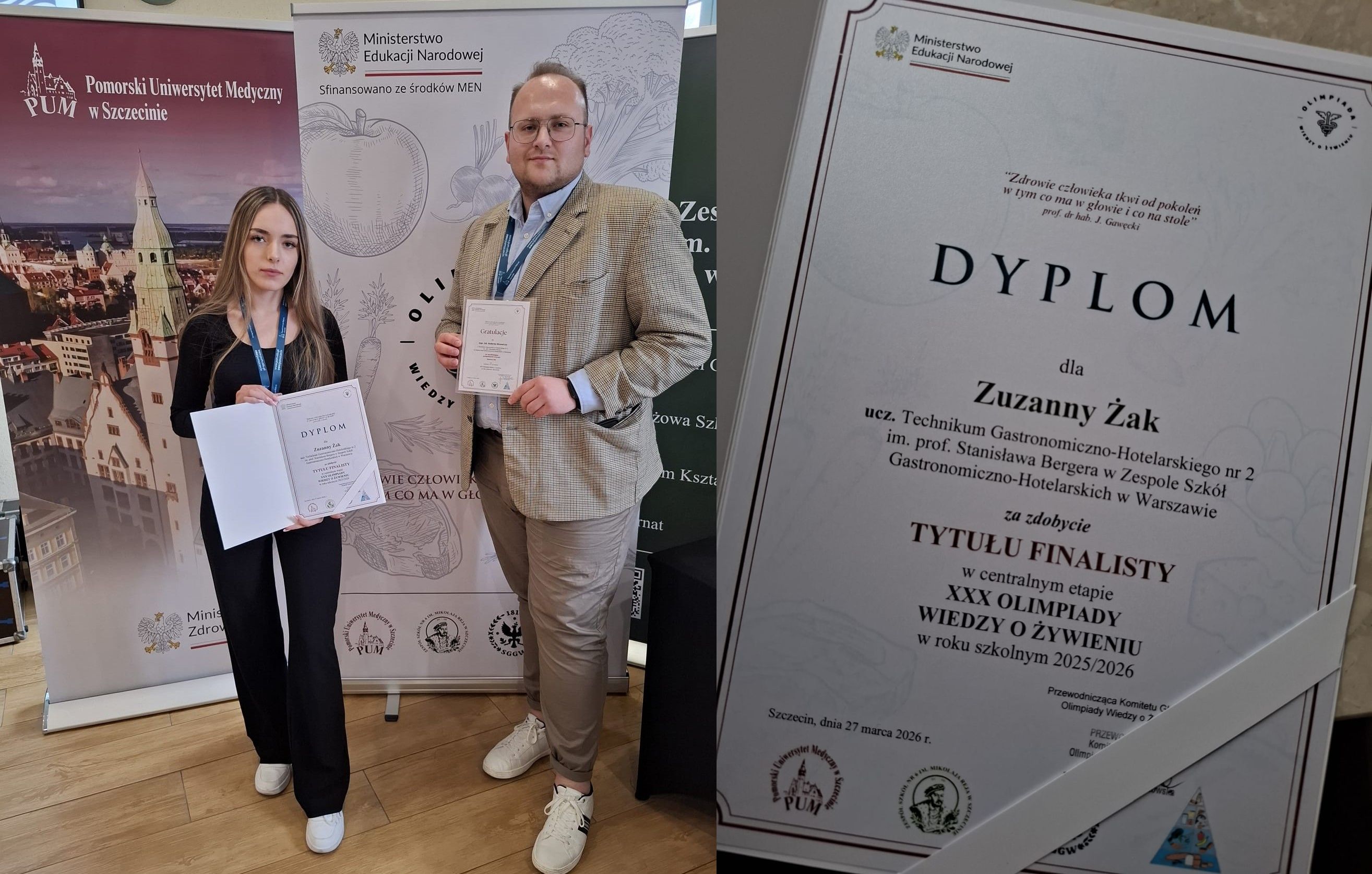 uczennica z opiekunem