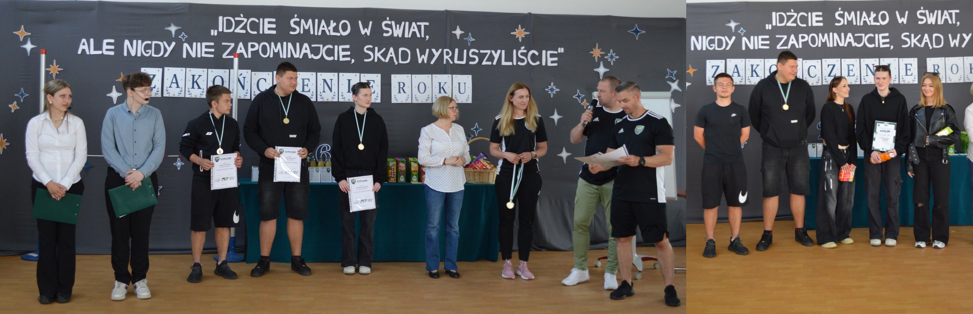 uczniowie podczas apelu