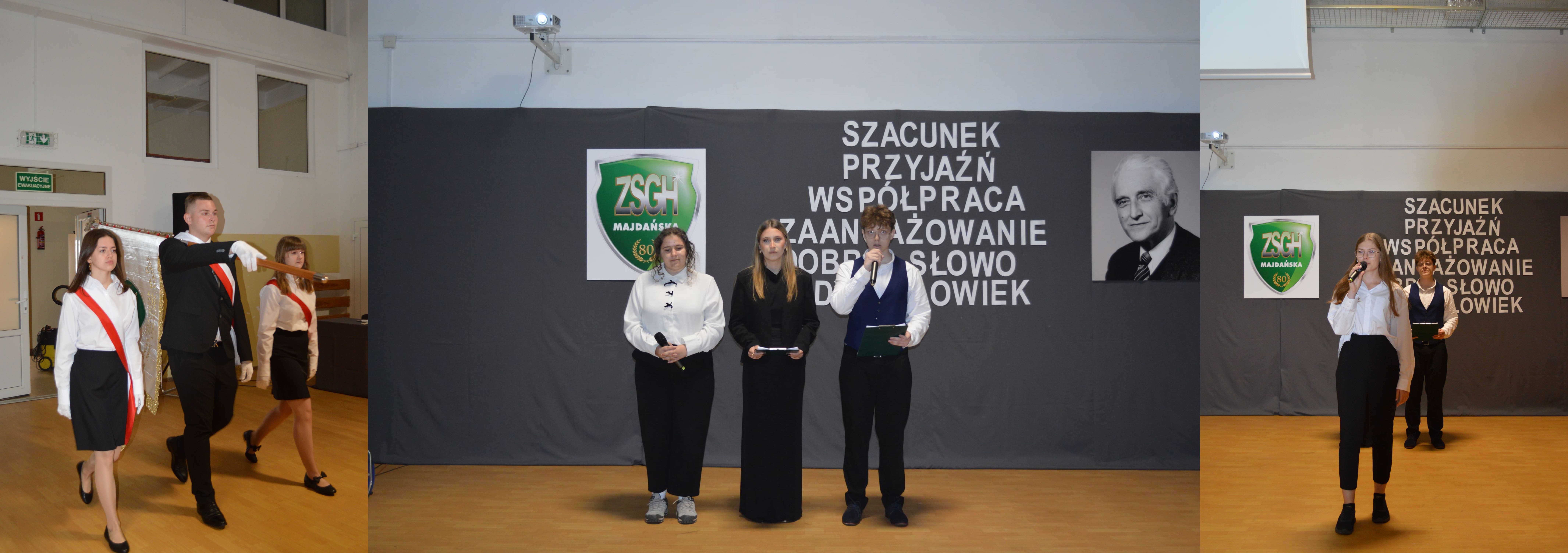 uczniowie podczas apelu