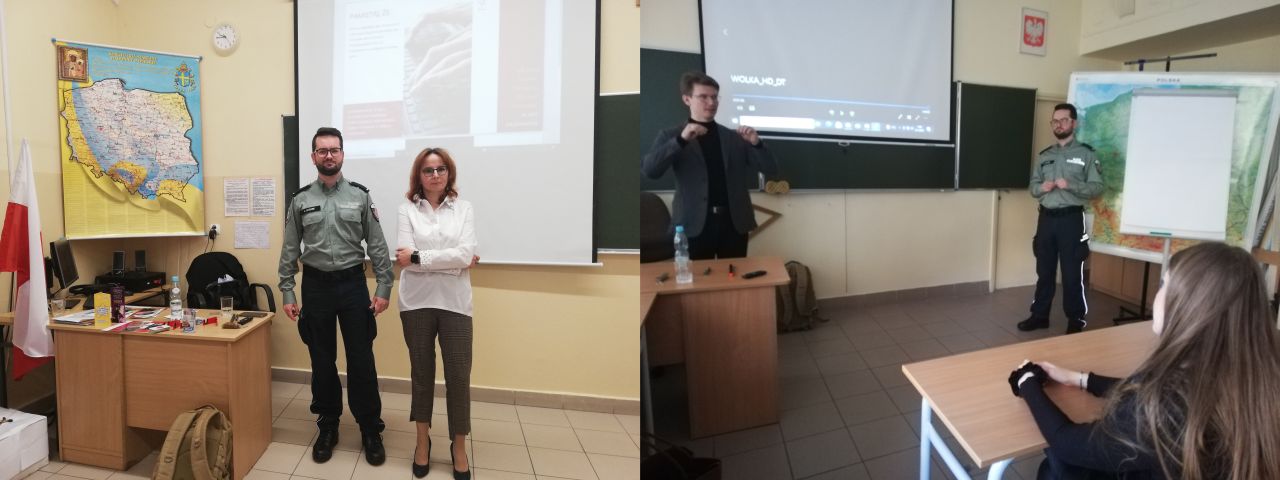 osoby prowadzące spotkanie z uczniami
