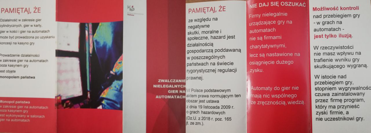 ulotka z materiałami informacyjnymi KAS