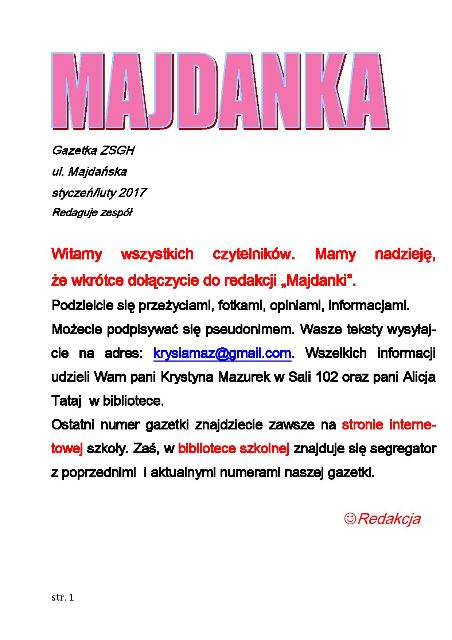 Styczeń-Luty 2016-17