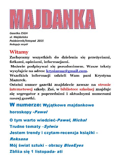 Październik-Listopad 2015-16
